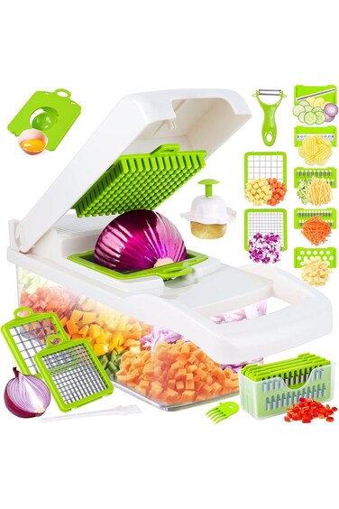 Vegetable Chopper, Pro Onion Chopper, 14 in 1Multifunctional Food Chopper, Vegetable Slicer Dicer C