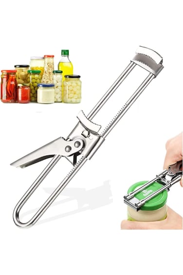 فتّاحة كاست ويف ماستر، فتاحة برطمانات وزجاجات قابلة للتعديل، مقبض غطاء برطمانات من الفولاذ المقاوم للصدأ، متعددة الاستخدامات