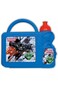 Justiceleague Justice League Plastic Lunch Box and Water Bottle for Kids, Blue