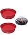 Oasisgalore 8 inch Round Cake Pans - Set of 2 Silicone Molds for Baking, Nonstick &amp; Quick Release B