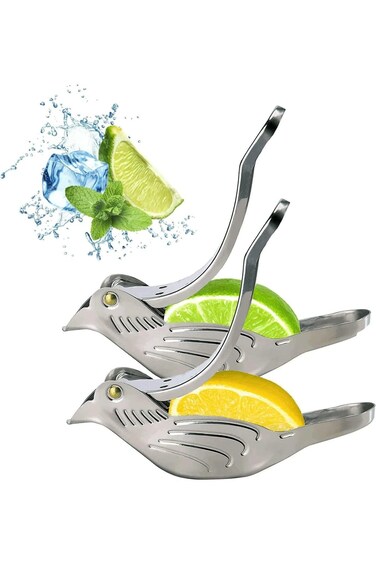 Lemon Lime Squeezer, 2 Pcs Stainless Steel Manual Lemon Juicer and Lime Extruder, Manual Lemon Juic