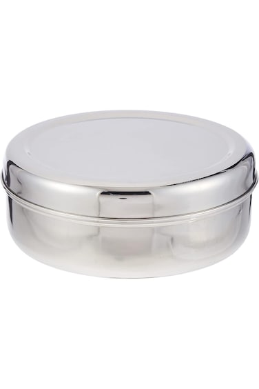 وعاء تخزين من الفولاذ المقاوم للصدأ من راج، مقاس 20.5 سم - PD0012، وعاء مكسرات، حاوية طعام، وعاء تقديم، غداء B