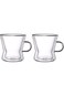 Trust Pro Double Wall Glass Cup Set Of 2 Pcs AS758 ( 300 ML X 2 PC ) AS758 Double Walled Insulated