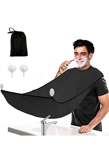 Beard Bib Beard Apron, Beard Gather，Shaving Hair Catcher,Shaving and Trimming, Non-Stick Grooming C