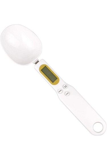Digital Spoon Scale Kitchen Lab Electronic Measure Seasoning Weight White