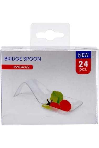 Hotpack Plastic Bridge Spoon, 24 Pieces