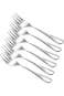 ECVV Dessert Forks 6 Pieces, Stainless Steel Cake Forks Silverware Set, Fruit and Cocktail Forks, A