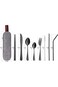 U HOOME Portable Utensils, Travel Camping Cutlery Set, 9-Piece including Knife Fork Spoon Chopstick
