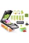 Vegetable Slicer 15 in 1 Multifunctional Vegetable Chopper Cutter Dicer Grater Shredder with Interc