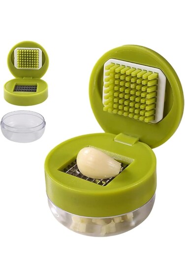 قطاعة الثوم ALMEKAQUZ، مفرمة الثوم، مكبس الثوم من الفولاذ المقاوم للصدأ، مفرمة الخضار، ليست سهلة