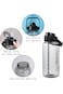 Ogetok 2L Large Water Bottle Black Half Gallon Water Jug, 68oz /2 Liter Sports Gym Drink Container,