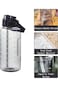 Ogetok 2L Large Water Bottle Black Half Gallon Water Jug, 68oz /2 Liter Sports Gym Drink Container,