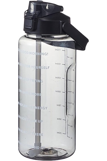 Ogetok 2L Large Water Bottle Black Half Gallon Water Jug, 68oz /2 Liter Sports Gym Drink Container,