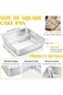 E-far 8x8 Inch Square Cake Pan, Stainless Steel Baking Pan for Lasagna Brownies Casseroles, Silver