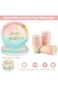 DHB Tech 80 PCS Gradient Gold Party Supplies Set - Disposable Paper Plates, Napkins, Cups, White St