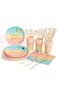 DHB Tech 80 PCS Gradient Gold Party Supplies Set - Disposable Paper Plates, Napkins, Cups, White St