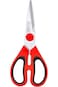 Delcasa 3-In-1 Kitchen Scissor with Stainless Steel Blades, 19.5 cm x 8 cm Size, Red