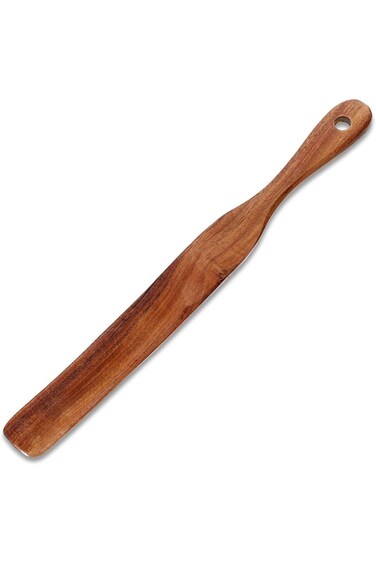 Yelajoy 28cm Skinny Wooden Spatula - Dough Mixer, Baking &amp; Stir Bar Tool for Bread, Cooking &amp; Jar M