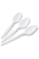 Large Plastic Spoons, Assorted Colors (50 Pcs) HD (White)