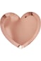 Rose Gold Metallic Heart Paper Plate 10/Pack