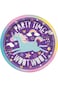 Unique Party Multicolour Unicorn 7" Plate, 8 Pack, Cardboard with Reinforced Edges, Paper Plate