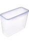 LocknLock Classics Slender Container, 2.4 Liter Capacity, Clear/Blue
