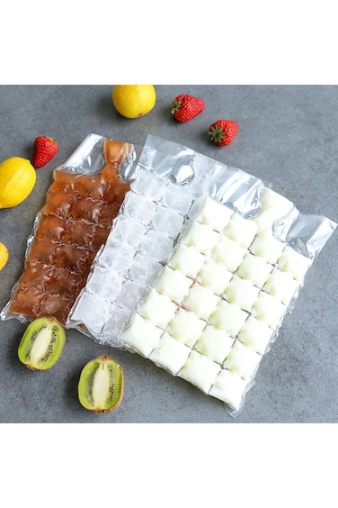 أكياس تجميد مكعبات الثلج من شركة Cuisine Art، قوالب صواني للاستخدام مرة واحدة، صفائح، صانع تجميد ذاتي الغلق لمكعبات الثلج