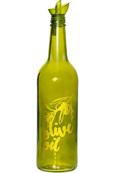 Solmazer HEREVIN 750 cc Coloured Oil Bottle-Green-Olive Oil