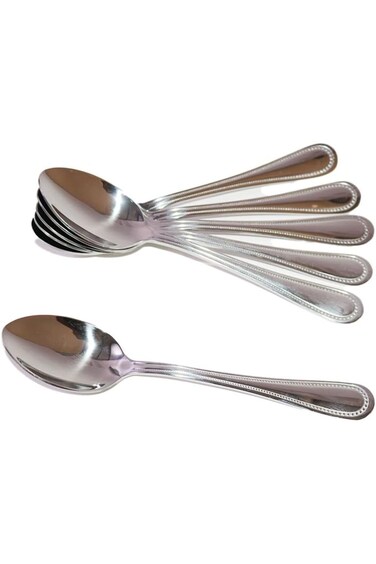 Hoffmayer Stainless Steel Spoon, 20 cm, 6 Pieces, Silver