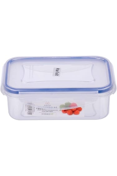 PARFAIT Rectangular Airtight Leak-Proof Food Container Clear and Blue 0.5 Liter YH151005PP1