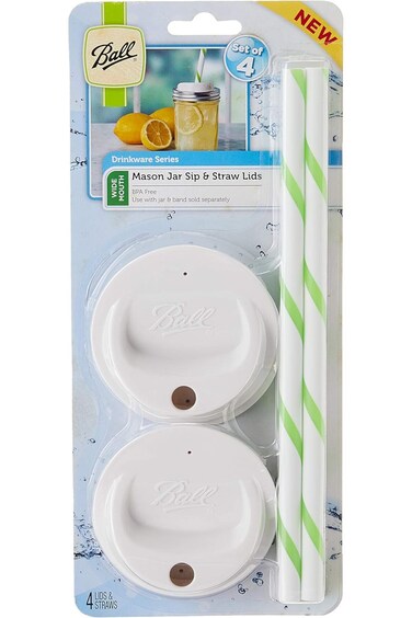 Ball Regular Mouth Mason Sip and Straw Lids