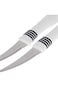 Tramontina Cor&amp;Cor 2 Pieces Tomato Knife Set with Stainless Steel Blade and White Polypropylene Han