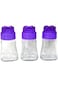 SARINA 3-Piece Salt And Pepper Shakers Set 3 x 100ml (Clear/Purple)