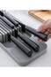 Sanbo Plastic Knife Block Holder Drawer Knives Storage Rack Knife Stand Cabinet Tray Kitchen Drawer