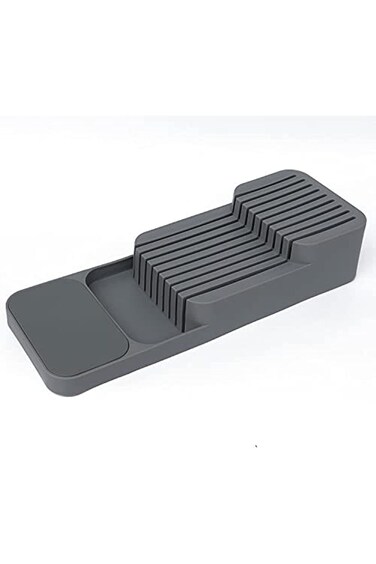 Sanbo Plastic Knife Block Holder Drawer Knives Storage Rack Knife Stand Cabinet Tray Kitchen Drawer