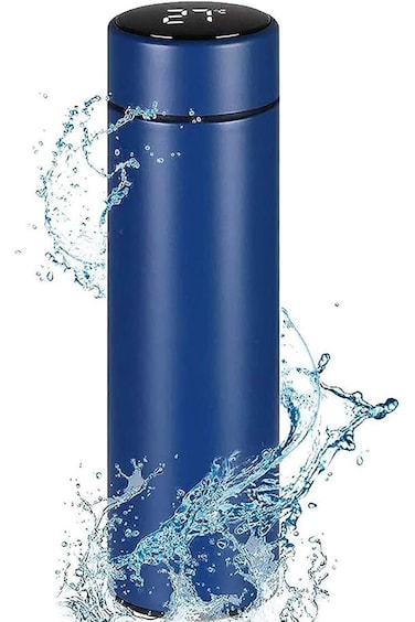 Freewalk Travel Mugs, Insulated Water Bottle, Stainless Steel Travel Mug, 500ml LED Temperature Dis