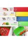 Chopping Board Set Flexible Plastic Colored Mats with Food Icons, BPA-Free Cutting Boards, Non-Poro
