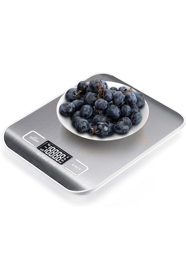 ميزان مطبخ كهربائي رقمي من ECVV، نطاق قياس 5 كجم للطهي والخبز، جرام، رطل، أونصة، مل، كجم، حليب