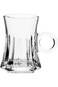 ALSAIF ZAD 6 pieces of glass tea cups with handles for hot drinks, The cups feature a wide base at