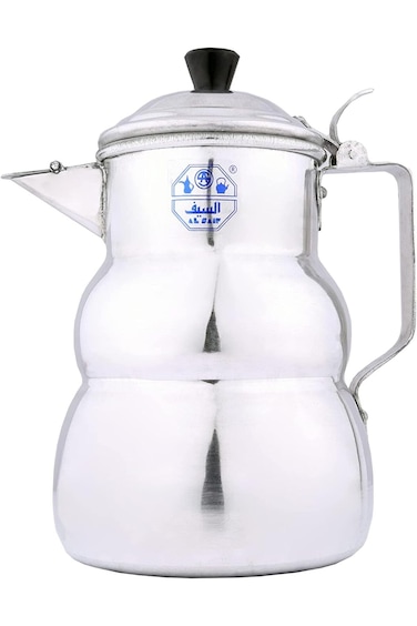 Al Saif New Belly Design Aluminium Milk Jug, 2.6 Liter Capacity, Silver