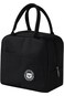 ECVV Black Lunch Bag Reusable Insulated Lunch Tote Bag Waterproof and Durable Lunch Cooler Handbags
