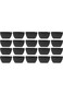 Hotpack Mini Tasting Bowls 20-Piece Set, Black