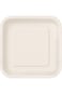 Unique Industries Ivory 32363/U Square Paper Plates, 14ct, 9" x 9