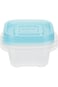 LocknLock EZ Lock Pastel Square Container, Set of 3 Piece - Blue HLE8100W, 250 ml