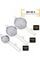 Jojeys Sieves and Strainers Set - Metal Sieve Stainless Steel, Fine Mesh Strainer   Pack of 3 Kitch