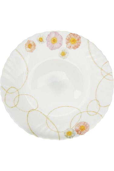 Royalford Opal Ware Spin Dessert Plate, 7.5-Inch Size