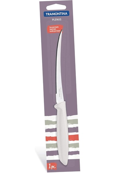 Tramontina Plenus 5 Inches Tomato Knife with Stainless Steel Blade and White Polypropylene Handle