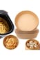 SHOWAY Air Fryer Disposable Paper Liner, 100PCS Non-stick Disposable Air Fryer Liners, Baking Paper