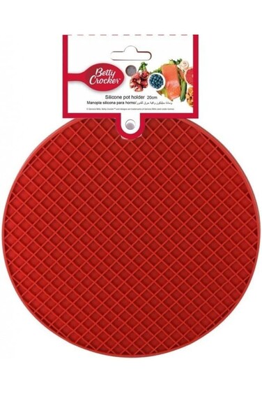 حصيرة سيليكون للوعاء من بيتي كروكر، أحمر، مقاس 20 سم، متوسطة، BC4050
