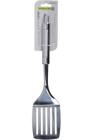 Royalford stainless steel slotted turner, multi-colour, rf9850